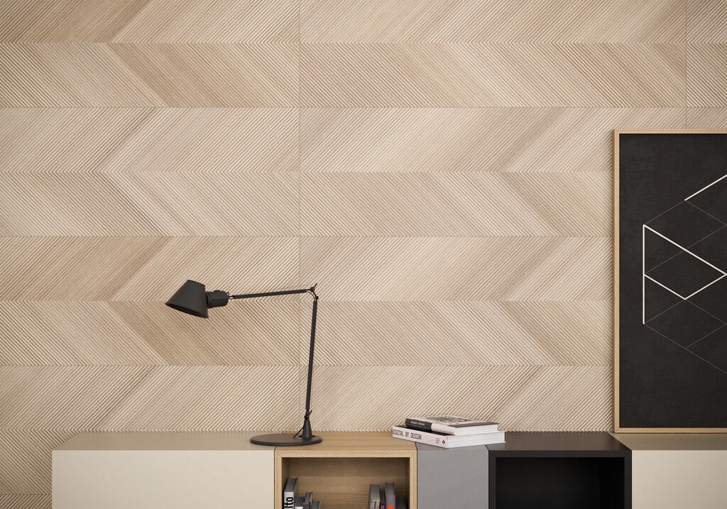 CeraVision Travertine Vein Beige - 60x120 cm - mat - vloer- en wand tegel