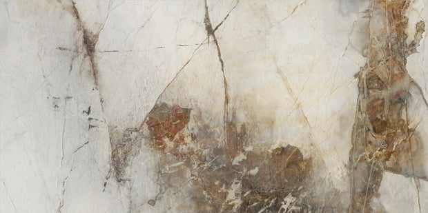 CeraVision® Gold Hard Polished Wandtegel - 60x120 cm - Luxe Marmerlook - Gouden Accenten