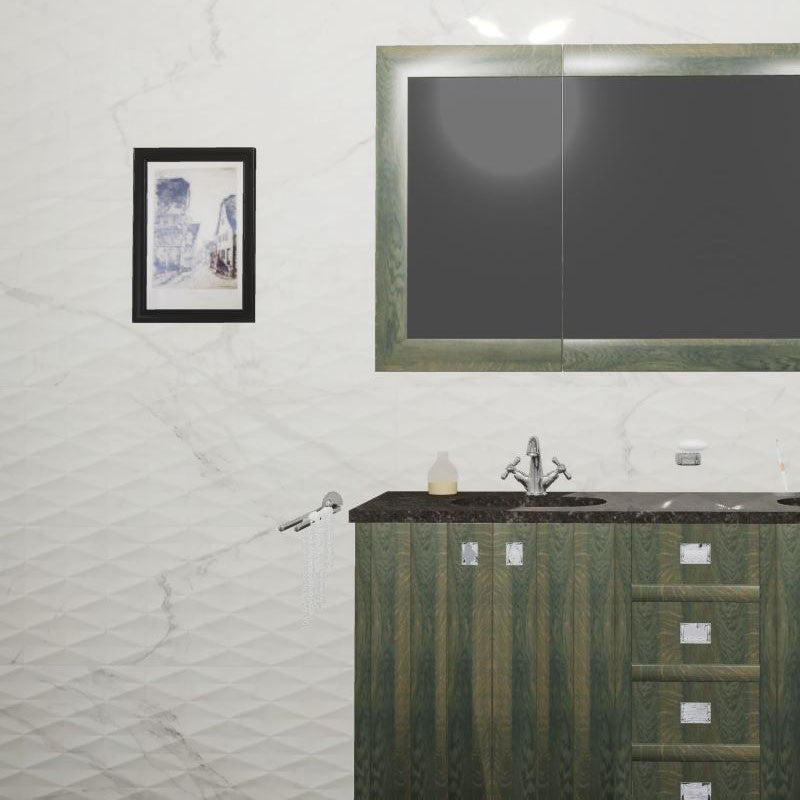 Wandtegel Marazzi ALLMARBLE 3D M73S 40x120 cm (doosinhoud 2.4 m2)