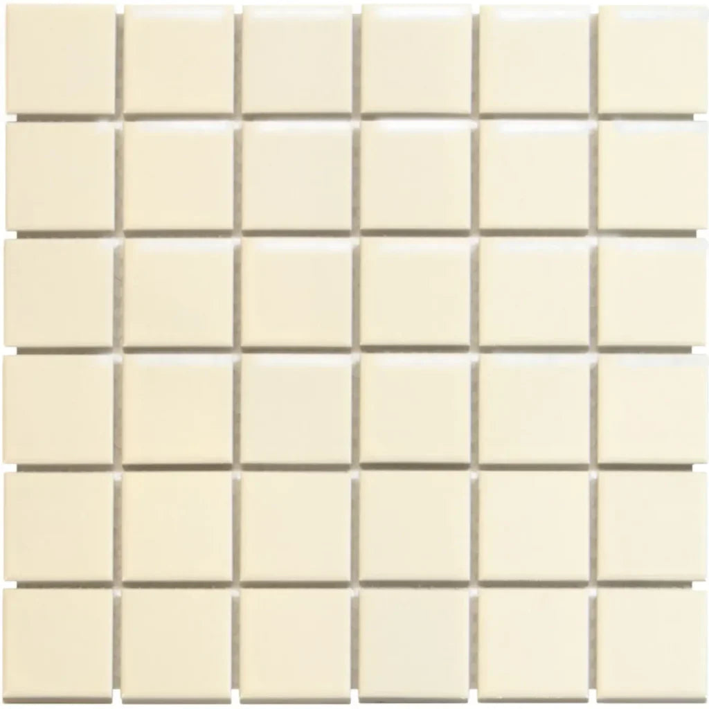 The Mosaic Factory AF13044 Barcelona Cream Glossy - mozaïektegel 4,8x4,8cm