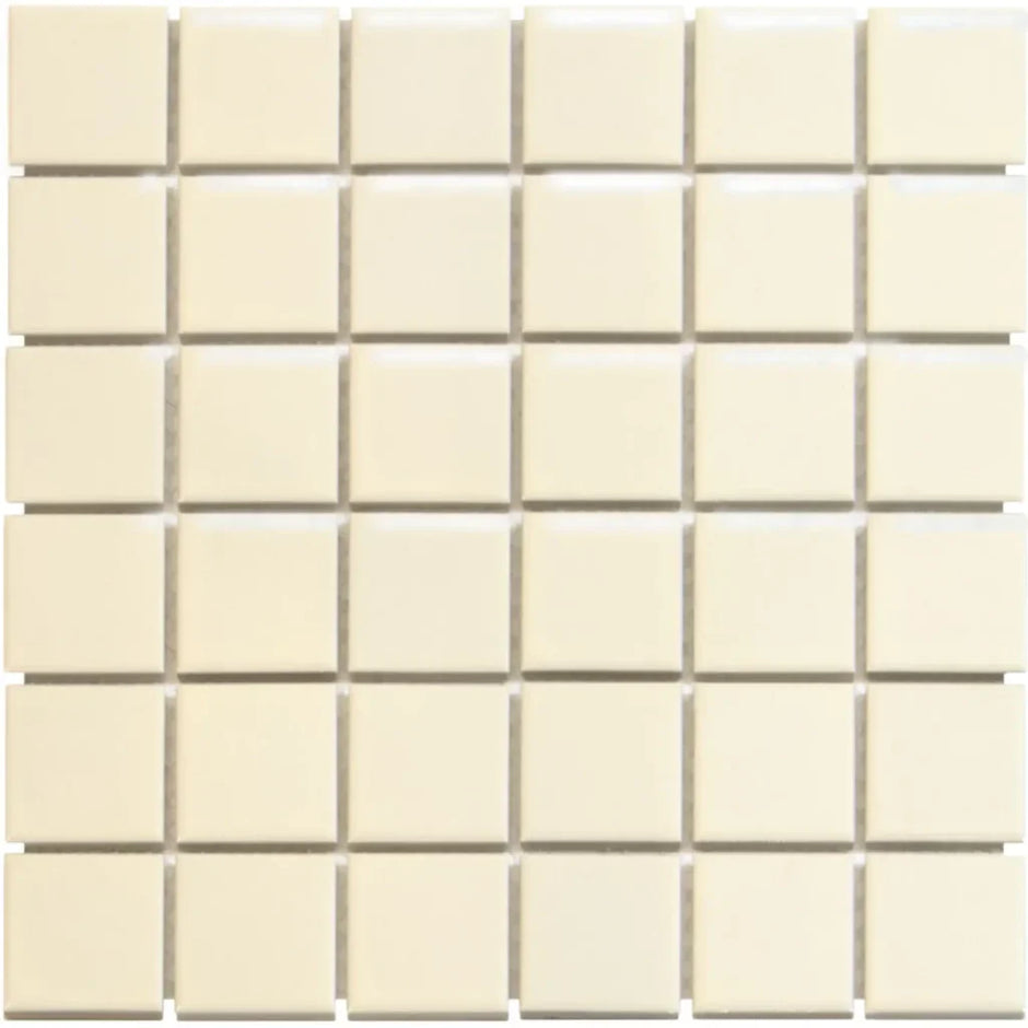 The Mosaic Factory AF13044 Barcelona Cream Glossy - mozaïektegel 4,8x4,8cm