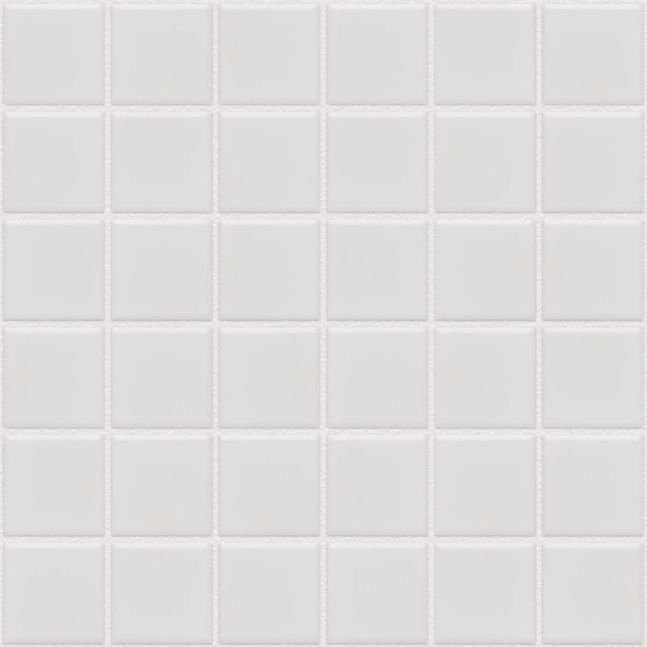 The Mosaic Factory Barcelona Mozaiek Tegel Vierkant - Extra Wit Porselein Geglazuurd 309x309 mm