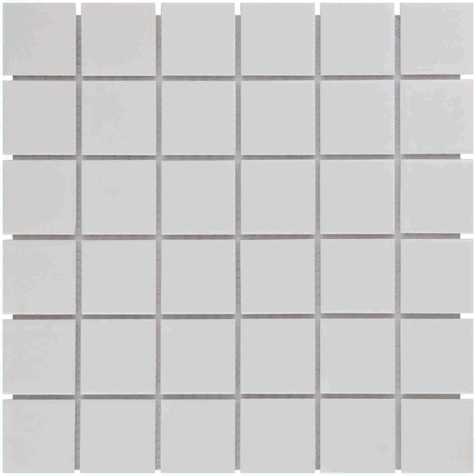 The Mosaic Factory Barcelona Mozaiek Tegel Vierkant - Extra Wit Porselein Geglazuurd 309x309 mm