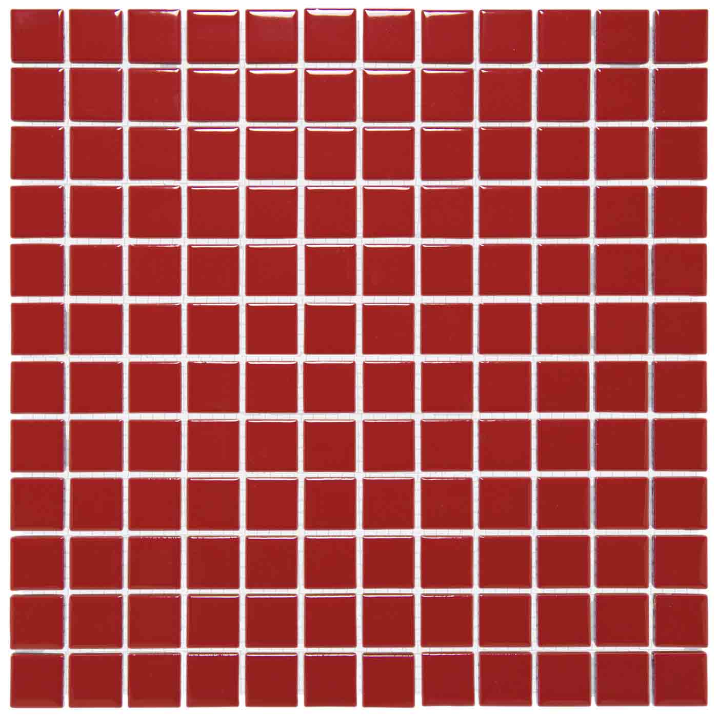 The Mosaic Factory Barcelona Mozaiek Tegel Vierkant - Rood Porselein Geglazuurd 300x300 mm
