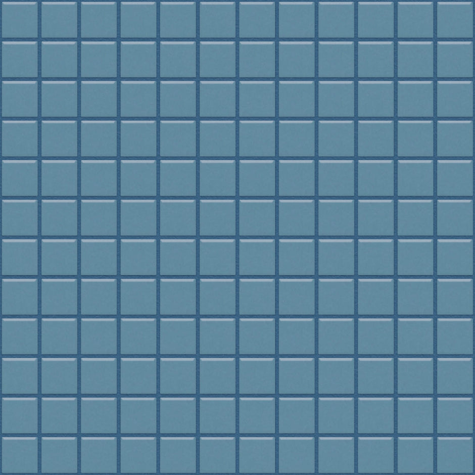 The Mosaic Factory Barcelona Mozaiek Tegel Vierkant - Blauw Porselein Geglazuurd 300x300 mm