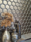 The Mosaic Factory Barcelona Mozaiek Tegel Hexagon - Brons - Porselein - Geglazuurd - 281x325 mm