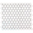 The Mosaic Factory Barcelona Mozaiek Tegel Hexagon - Extra Wit Porselein Geglazuurd 260x300 mm