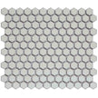 The Mosaic Factory Barcelona Mozaiek Tegel Hexagon - Licht Grijs met rand Porselein Geglazuurd 260x300 mm