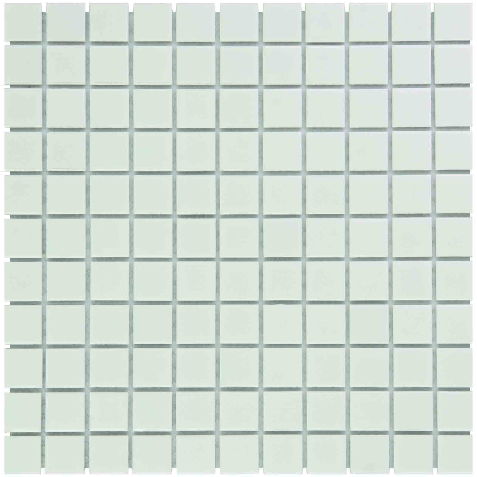 The Mosaic Factory Barcelona Mozaiek Tegel Vierkant - Wit Porselein Geglazuurd 300x300 mm