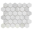 The Mosaic Factory Barcelona Mozaiek Tegel Hexagon - Carrara Wit Porselein Print 281x325 mm