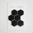 The Mosaic Factory Barcelona Mozaiek Tegel Hexagon - Zwart Porselein Geglazuurd 281x325 mm
