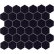 The Mosaic Factory Barcelona Mozaiek Tegel Hexagon - Zwart Porselein Geglazuurd 281x325 mm