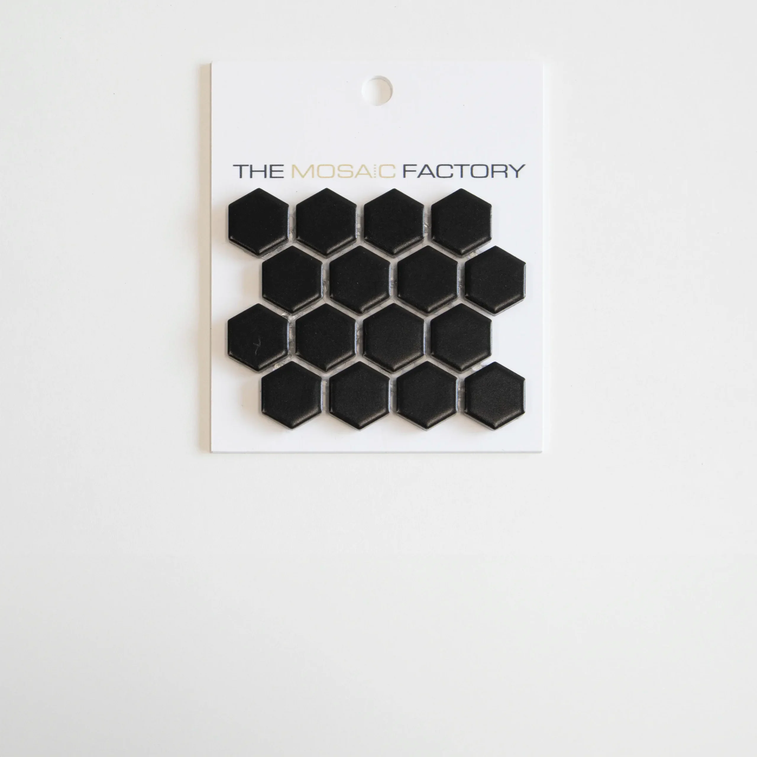 The Mosaic Factory Barcelona Mozaiek Tegel Hexagon - Zwart Porselein Geglazuurd 260x300 mm