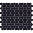 The Mosaic Factory Barcelona Mozaiek Tegel Hexagon - Zwart Porselein Geglazuurd 260x300 mm