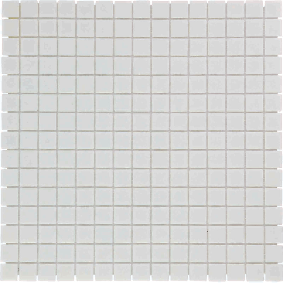The Mosaic Factory Amsterdam Mozaiek Tegel Vierkant - Ultra Wit Glas Basic 322x322 mm