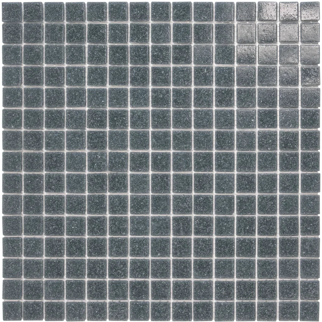 The Mosaic Factory GM07 Amsterdam Staalgrijs Zachte korrel - glas mozaïektegel 2x2cm