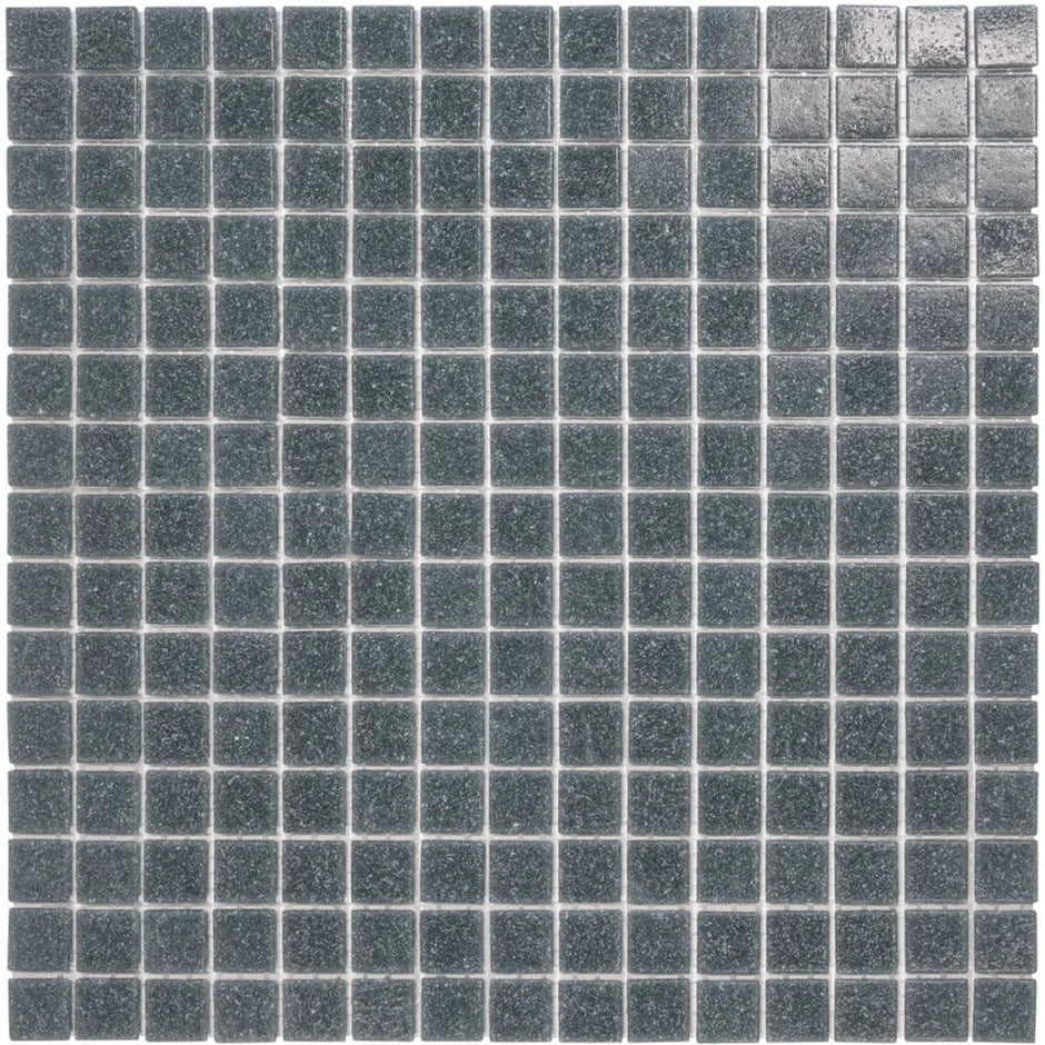 The Mosaic Factory GM07 Amsterdam Staalgrijs Zachte korrel - glas mozaïektegel 2x2cm
