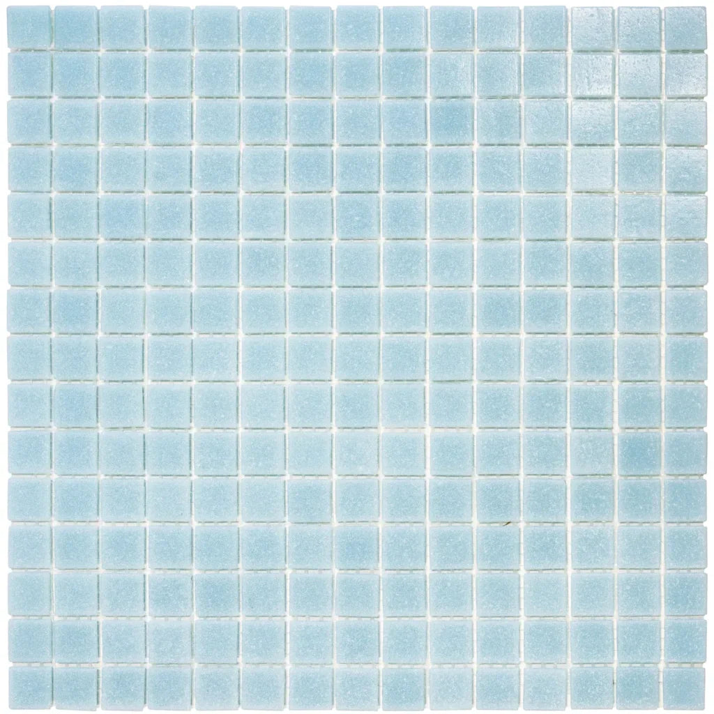 The Mosaic Factory GM08 Amsterdam Ultra Lichtblauw Zachte korrel - glas mozaïektegel 2x2cm