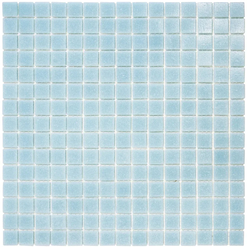 The Mosaic Factory GM08 Amsterdam Ultra Lichtblauw Zachte korrel - glas mozaïektegel 2x2cm