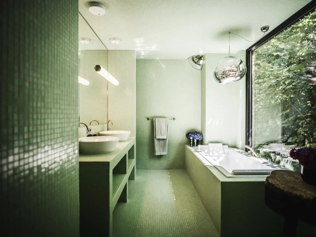 The Mosaic Factory GM22 Amsterdam Ultra Licht Groen Zachte korrel - glas mozaïektegel 2x2cm
