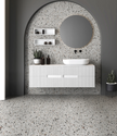 EnergieKer Medley - White- Naturale - Terrazzo - keramische tegel - 9mm - Rett.