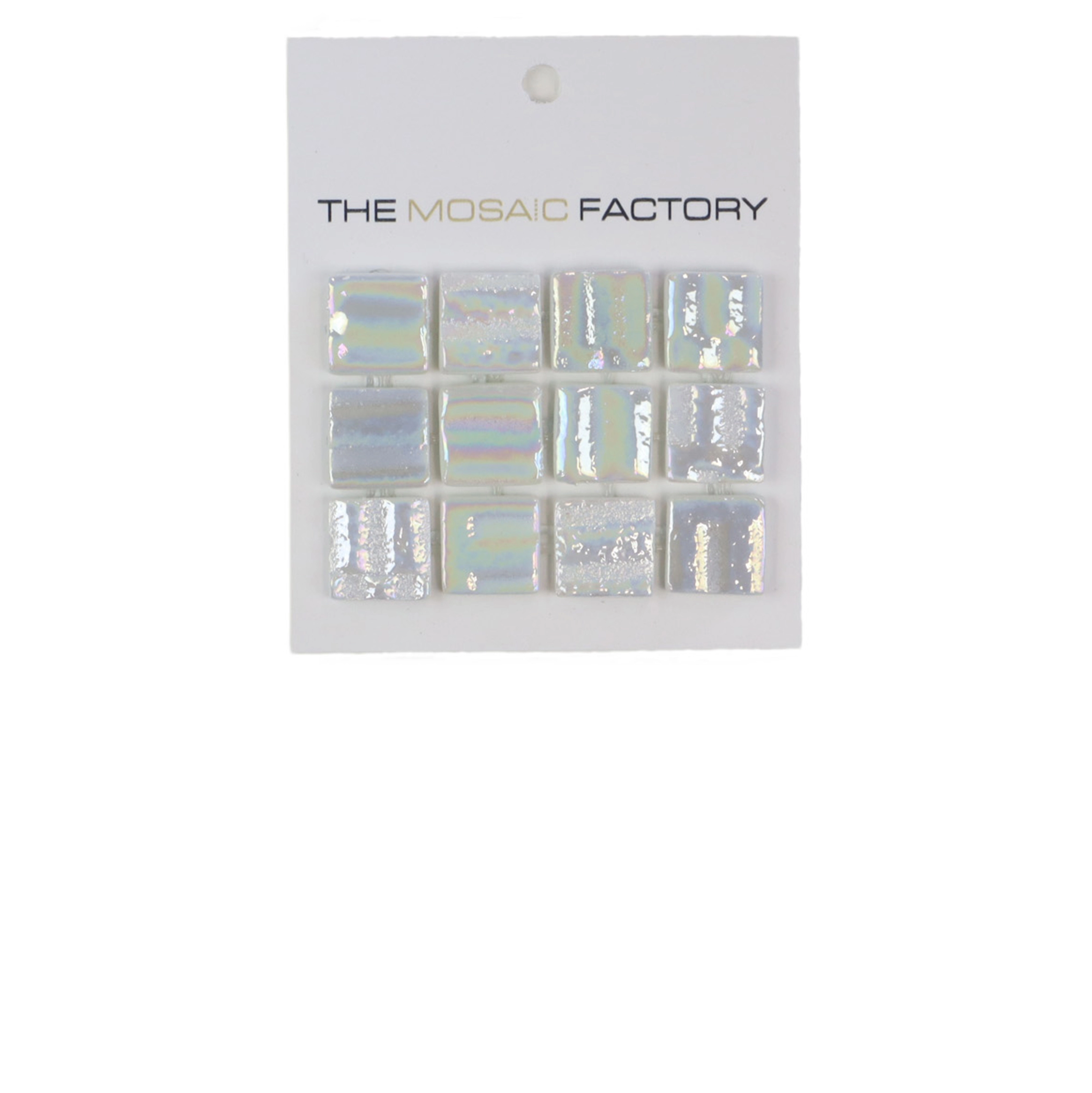 The Mosaic Factory Valencia Mozaiek Tegel Vierkant - 3D Icy Pearl Glas Recycled 328x518 mm