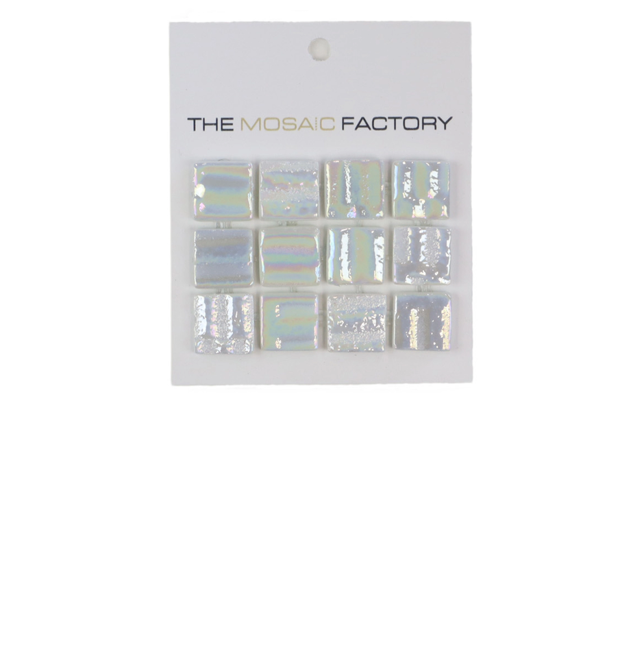 The Mosaic Factory Valencia Mozaiek Tegel Vierkant - 3D Icy Pearl Glas Recycled 328x518 mm