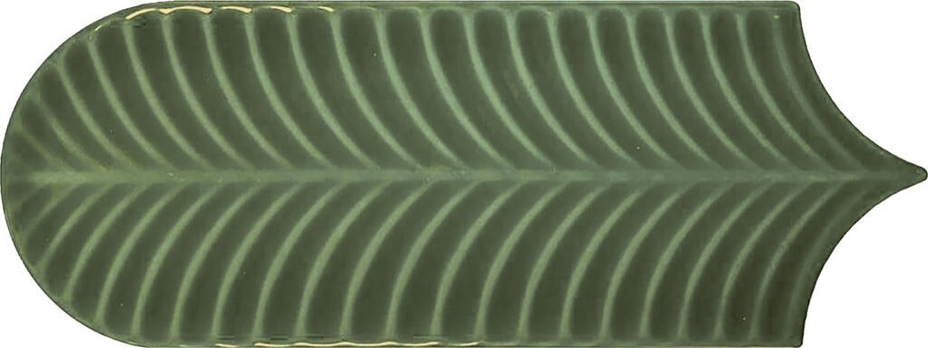 Cifre Alma Scale Green Brillo - 8x21,5 cm – Donkergroen - Keramisch - Visschub - Wandtegel - Glans –