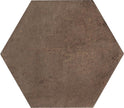 Carmen Hexa Magnetism Corten - 13,9x16 cm – Bordeauxbruine - Metaaleffect - Zeshoek hexagon - Porcellanato Vloertegel - Antislip