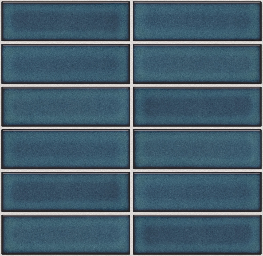 The Mosaic Factory Barcelona Mozaiek Tegel Rechthoek - Azure Blue Speckle Porselein Geglazuurd 291x297 mm