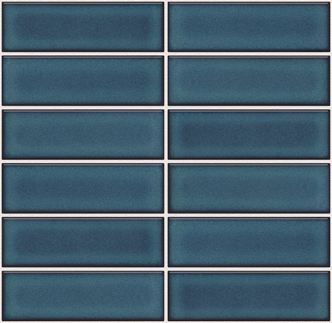 The Mosaic Factory Barcelona Mozaiek Tegel Rechthoek - Azure Blue Speckle Porselein Geglazuurd 291x297 mm