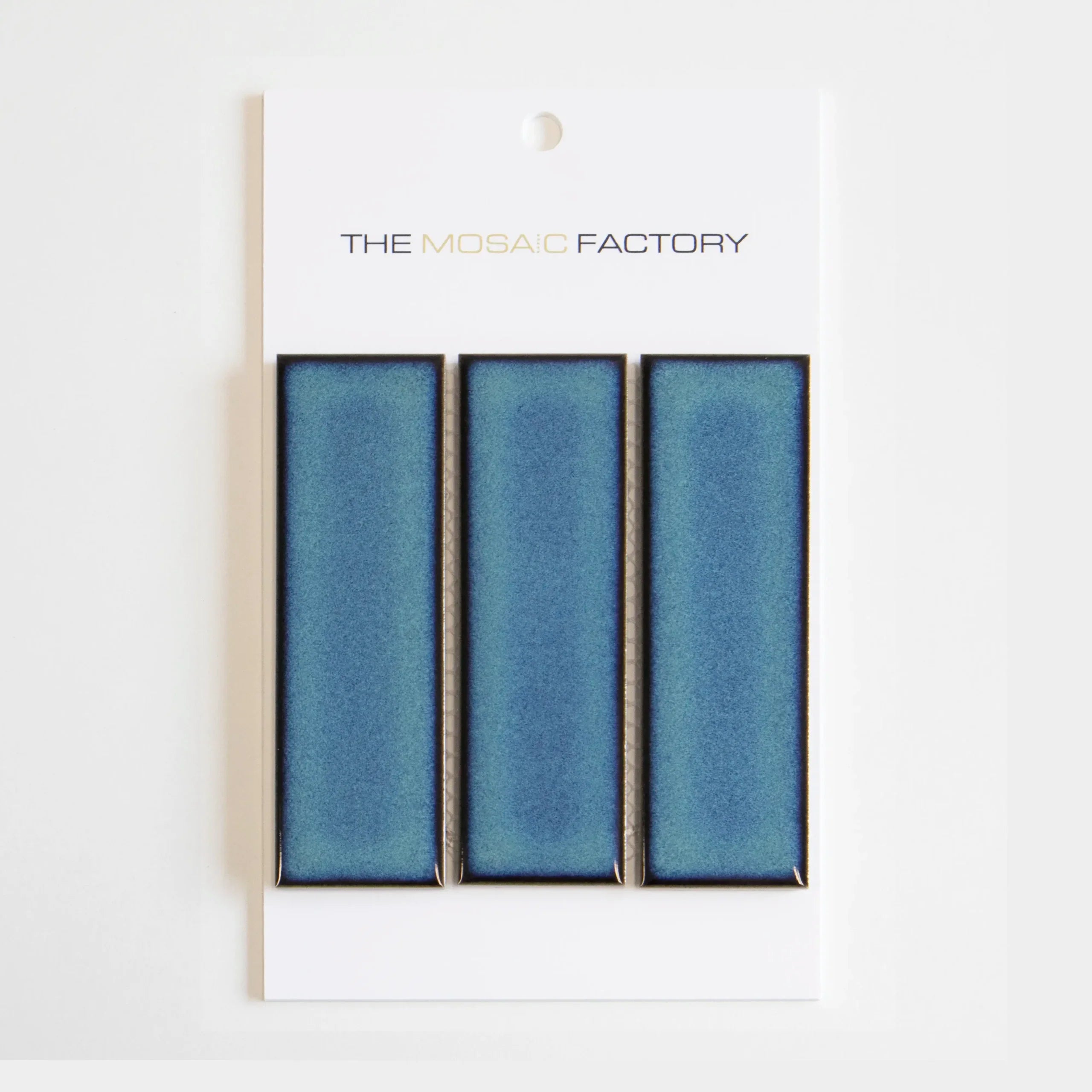 The Mosaic Factory Barcelona Mozaiek Tegel Rechthoek - Azure Blue Speckle Porselein Geglazuurd 291x297 mm