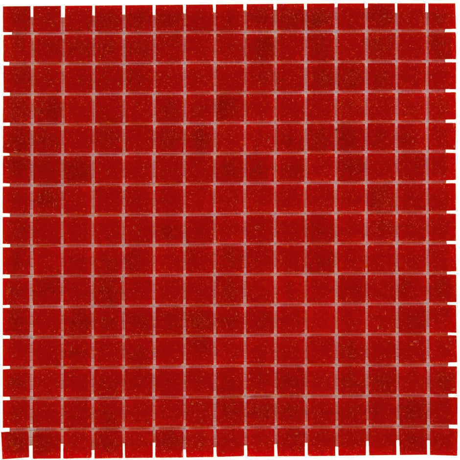The Mosaic Factory Amsterdam Mozaiek Tegel Vierkant - Aardbei Rood Glas Basic 322x322 mm