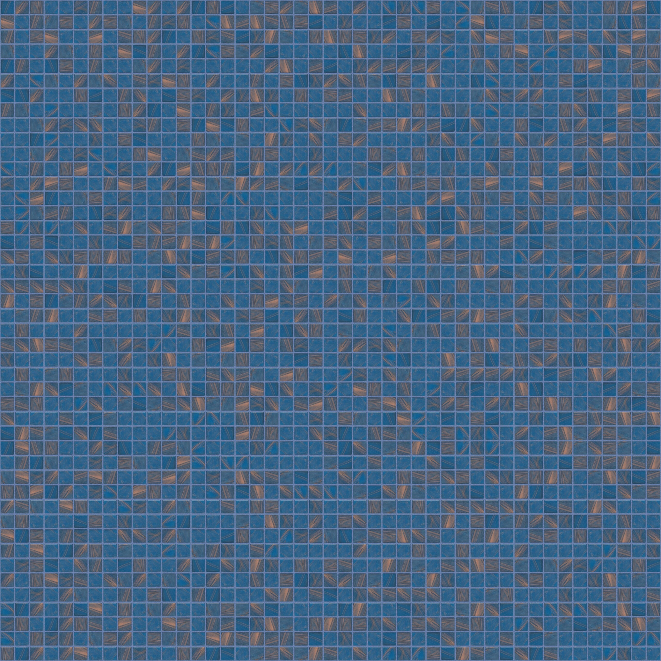 The Mosaic Factory Amsterdam Mozaiek Tegel Vierkant - Blauw Glas Goud Serie 322x322 mm