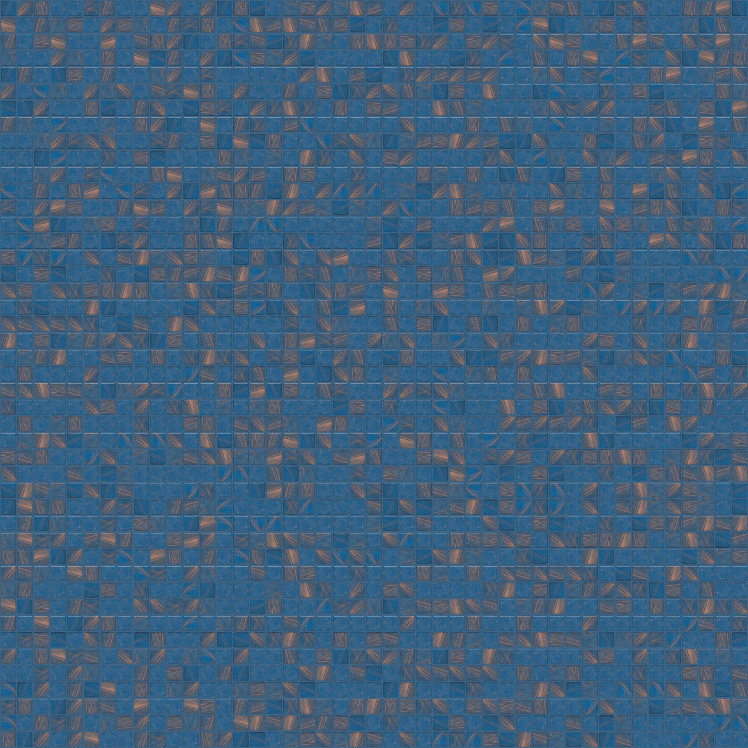 The Mosaic Factory Amsterdam Mozaiek Tegel Vierkant - Blauw Glas Goud Serie 322x322 mm