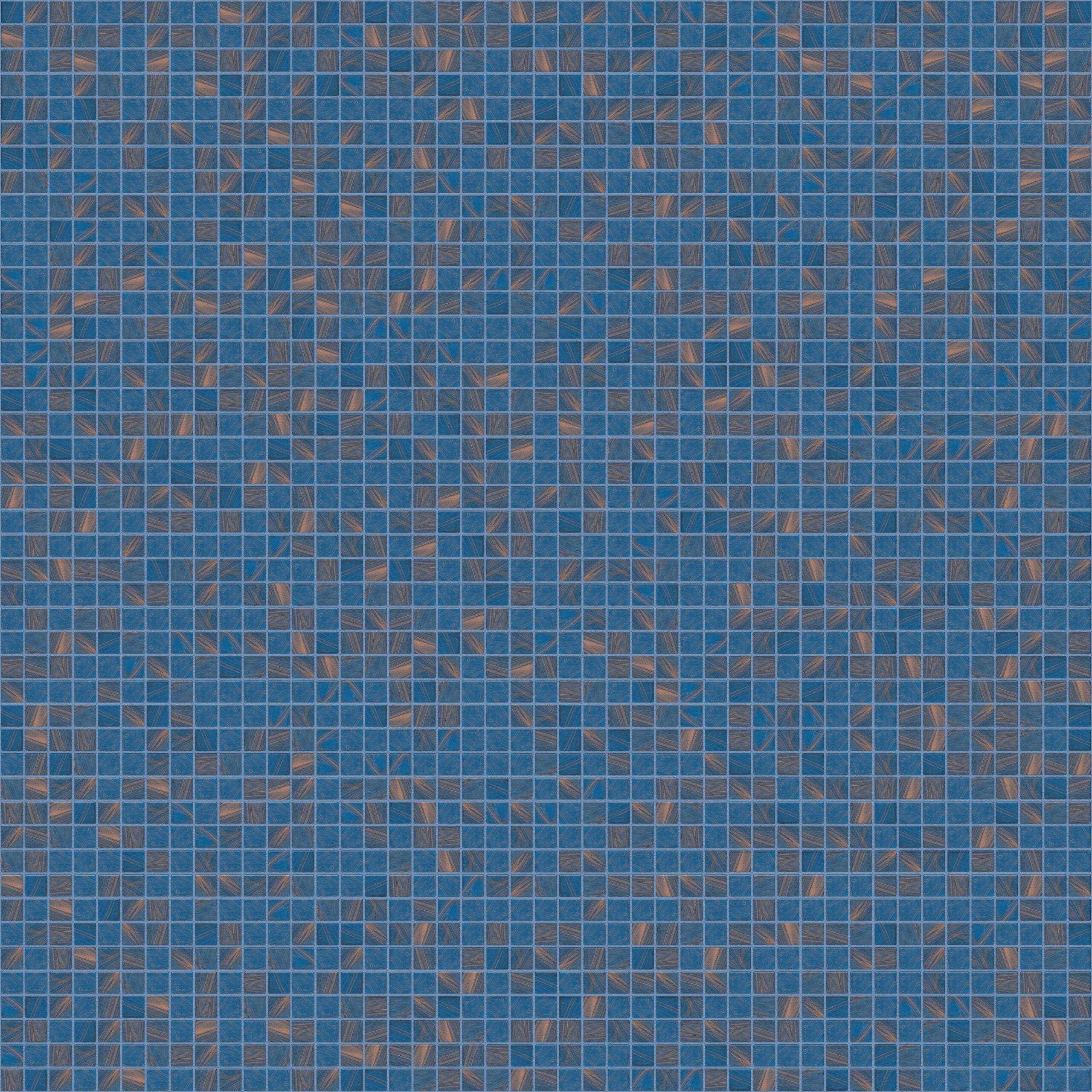 The Mosaic Factory Amsterdam Mozaiek Tegel Vierkant - Blauw Glas Goud Serie 322x322 mm