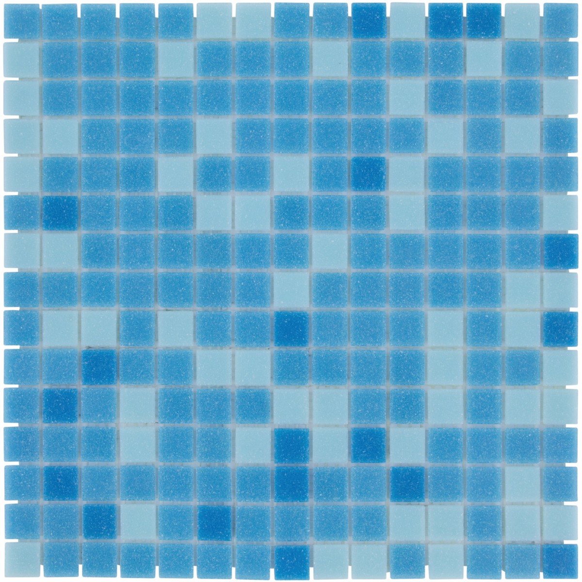 The Mosaic Factory Amsterdam Mozaiek Tegel Vierkant - Blauw Mix Glas Basic 322x322 mm