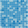 The Mosaic Factory Amsterdam Mozaiek Tegel Vierkant - Blauw Mix Glas Basic 322x322 mm