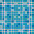 The Mosaic Factory Amsterdam Mozaiek Tegel Vierkant - Blauw Mix Glas Basic 322x322 mm