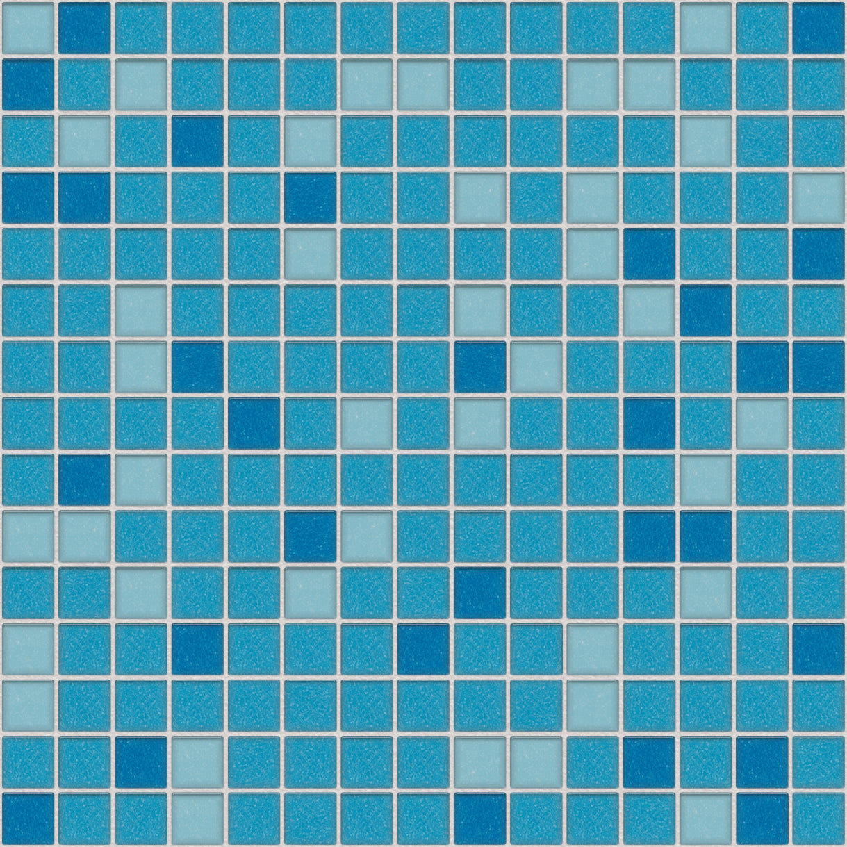 The Mosaic Factory Amsterdam Mozaiek Tegel Vierkant - Blauw Mix Glas Basic 322x322 mm