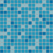 The Mosaic Factory Amsterdam Mozaiek Tegel Vierkant - Blauw Mix Glas Basic 322x322 mm