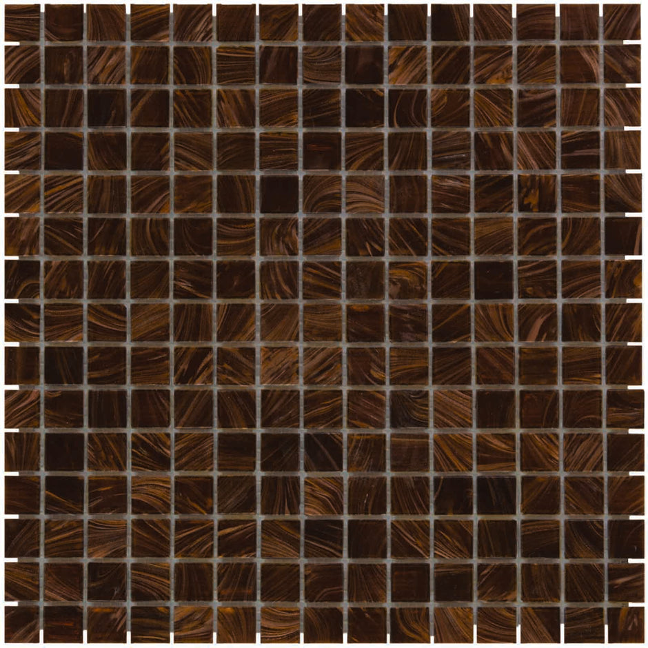 The Mosaic Factory Amsterdam Mozaiek Tegel Vierkant - Bruin Glas Goud Serie 322x322 mm