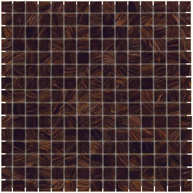 The Mosaic Factory Amsterdam Mozaiek Tegel Vierkant - Bruin Glas Goud Serie 322x322 mm