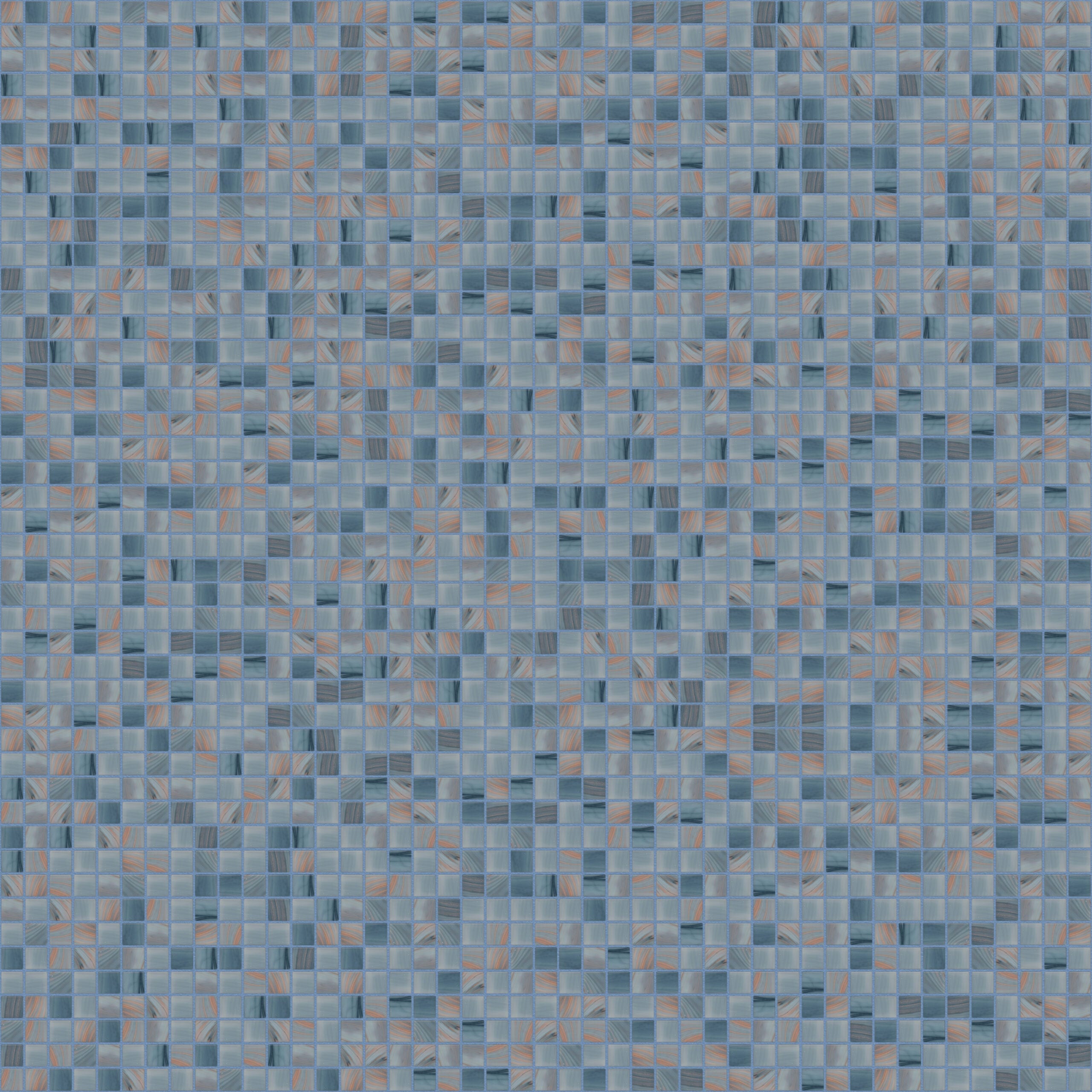 The Mosaic Factory Amsterdam Mozaiek Tegel Vierkant - Cyaan Glas Goud Serie 322x322 mm