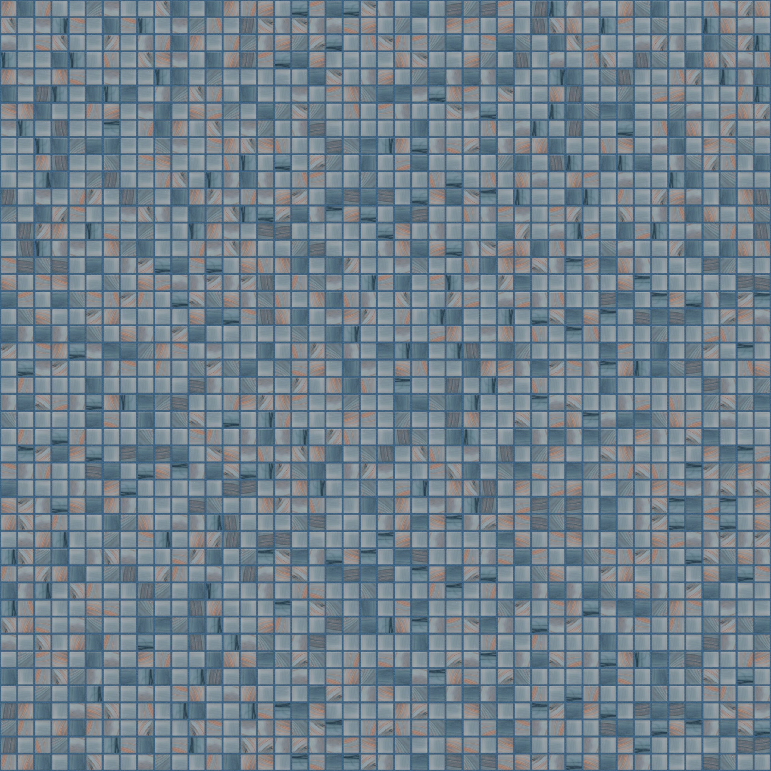 The Mosaic Factory Amsterdam Mozaiek Tegel Vierkant - Cyaan Glas Goud Serie 322x322 mm