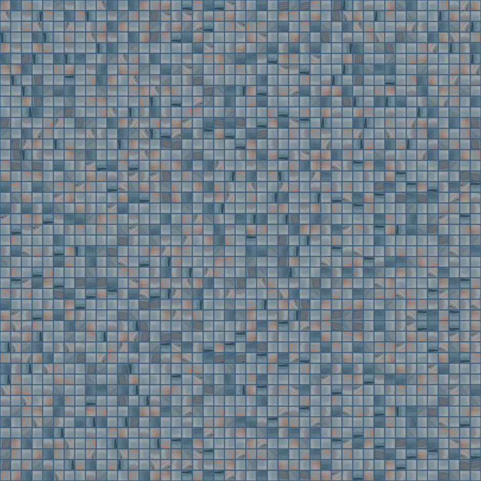 The Mosaic Factory Amsterdam Mozaiek Tegel Vierkant - Cyaan Glas Goud Serie 322x322 mm