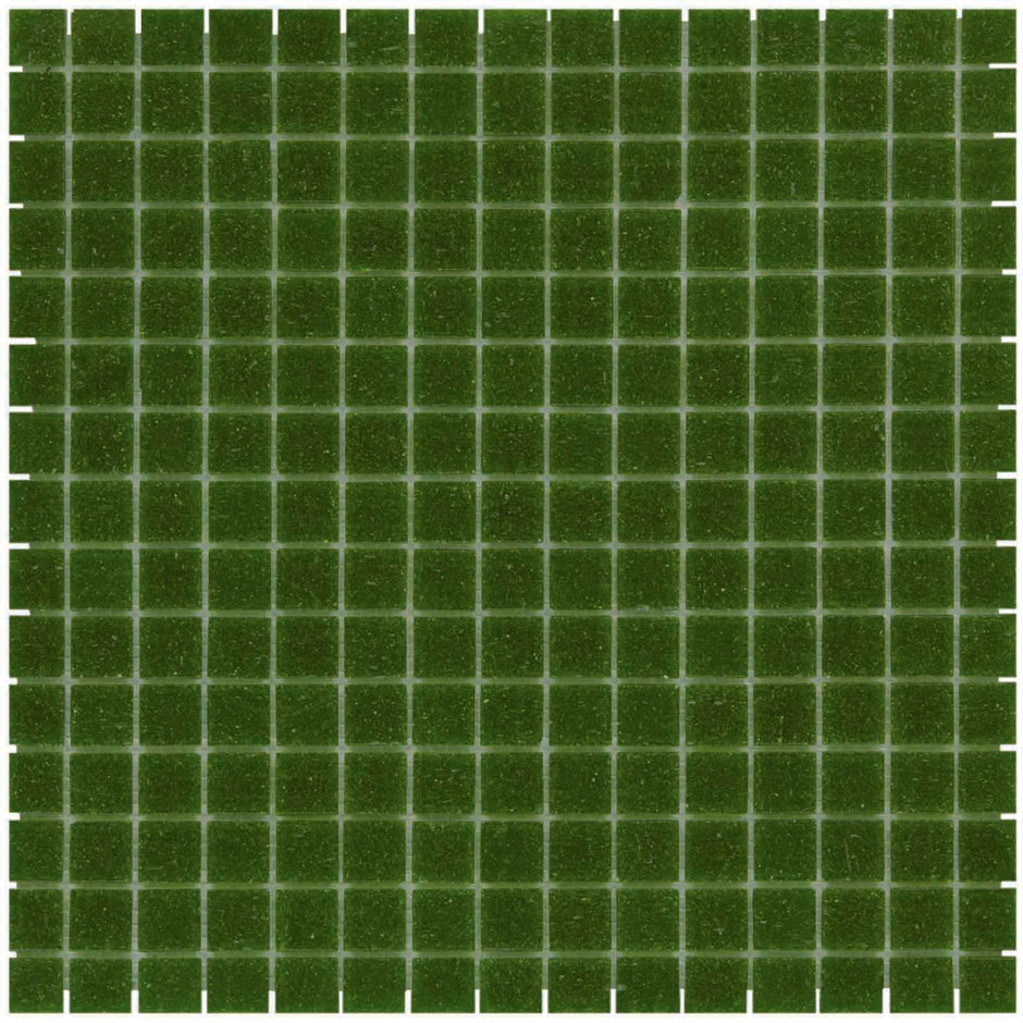 The Mosaic Factory Amsterdam Mozaiek Tegel Vierkant - Donker Groen Glas Basic 322x322 mm