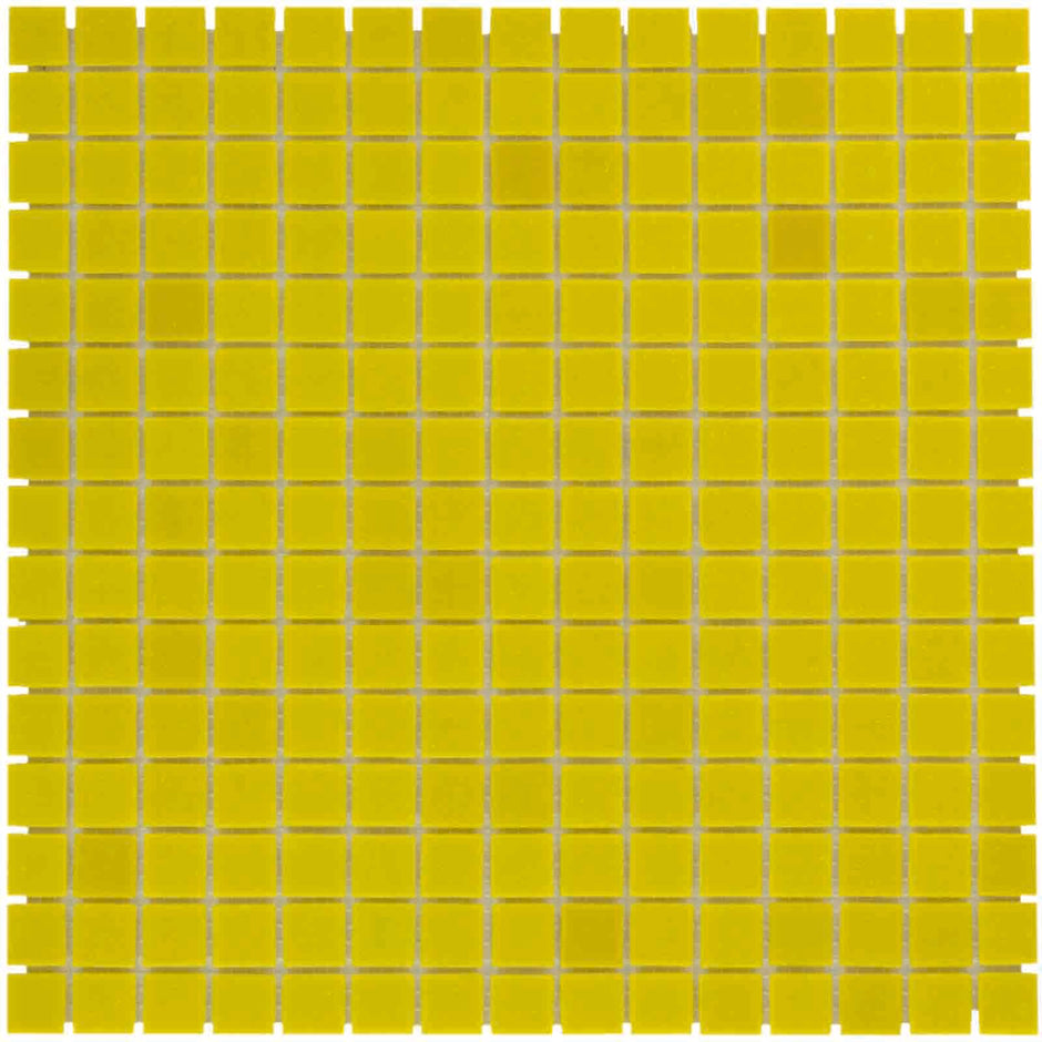 The Mosaic Factory Amsterdam Mozaiek Tegel Vierkant - Geel Glas Basic 322x322 mm