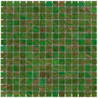 The Mosaic Factory Amsterdam Mozaiek Tegel Vierkant - Groen Glas Goud Serie 322x322 mm