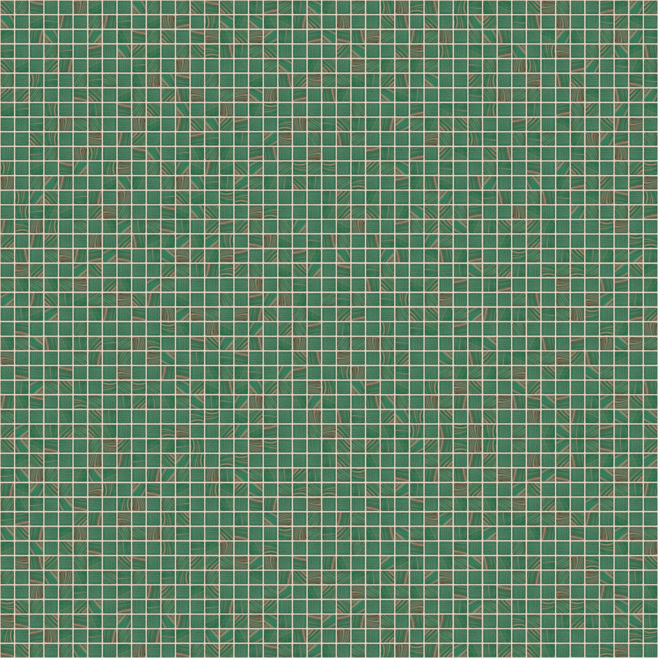 The Mosaic Factory Amsterdam Mozaiek Tegel Vierkant - Groen Glas Goud Serie 322x322 mm